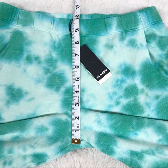 New MONROW Tie Dye Supersoft Jogger Sweats Sweatpants Green Blue Size XS X-Small - Picture 12 of 13
